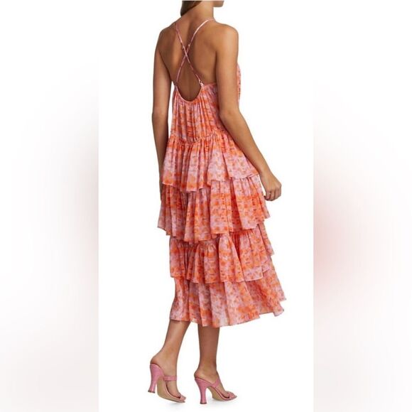 New Cinq A Sept Rachel Tiered Ruffle Midi
Dress Size 10 - Picture 6 of 15